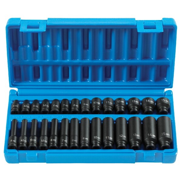 SKT SET 1/4" DR 28 PC DEEP  METRIC IM